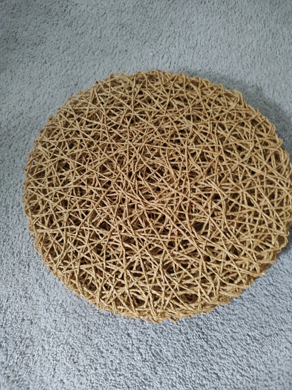 Natural Woven Round Placemat - Tan